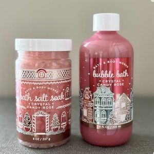 SOLD 🚫 2-PC SET Bath & Body Works Holiday Bubble Bath & Salt Soak